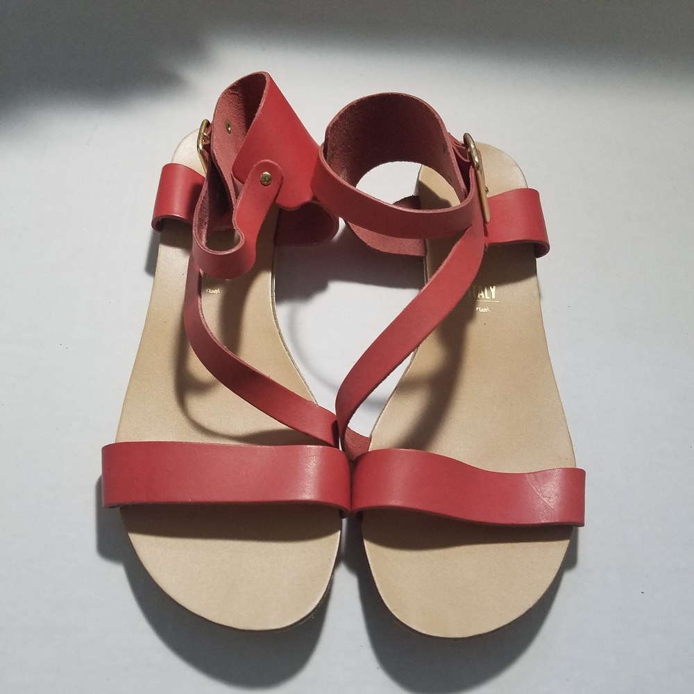 NWOB Seychelles Red Leather Sandals
